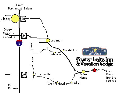 Directions Map To Foster Lake Inn Vacation Lodge Foster